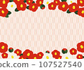 山茶花現代時尚日式插畫框架與背景材料 107527540