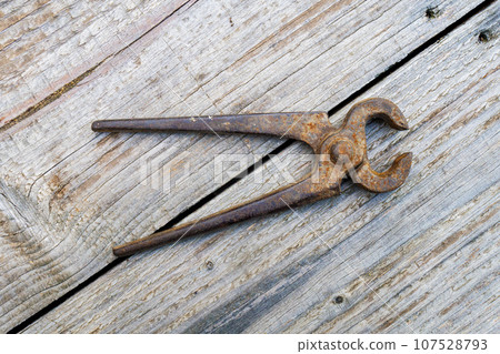 old rusty pincers 107528793