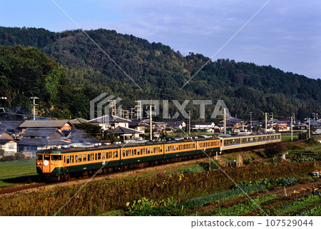 2002: Eight 113 series rapid trains running on the Sanin Main Line 2002: Eight 113 series rapid trains running on the Sanin Main Line 107529044