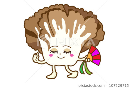 Cute Maitake dancing gracefully Cute Maitake dancing gracefully 107529715