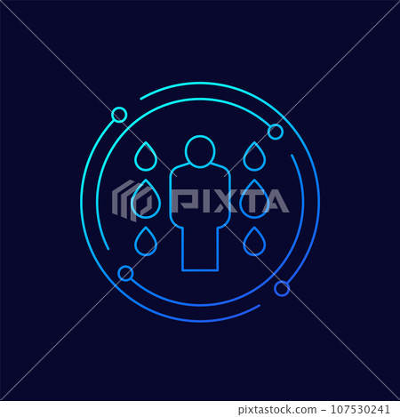rehydrate icon, linear vector design 107530241