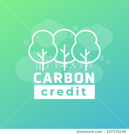 carbon credit design, co2 gas carbon offset vector carbon credit design, co2 gas carbon offset vector 107530246
