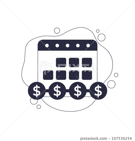 Annuity vector illustration with a calendar 107530254