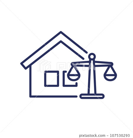 probate law line icon on white 107530293