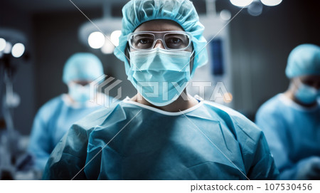Medical Portrait of Doctor in Operation Room Medical Portrait of Doctor in Operation Room 107530456