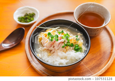 Chicken porridge made at home Chicken porridge made at home 107531128