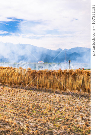 Beds, smoke from slash-and-burn cultivation, and the Northern Alps Beds, smoke from slash-and-burn cultivation, and the Northern Alps 107531185