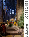Minster in Freiburg Breisgau Germany indoor christmas scenery 107531456