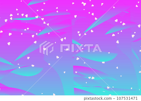 Purple gradient illustration background with heart spray 107531471