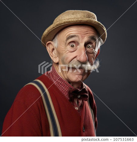 lifestyle photo humor an elderly old actor 107531663