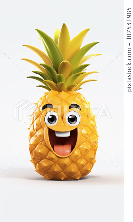 Hand drawn cartoon pineapple illustration Hand drawn cartoon pineapple illustration 107531985