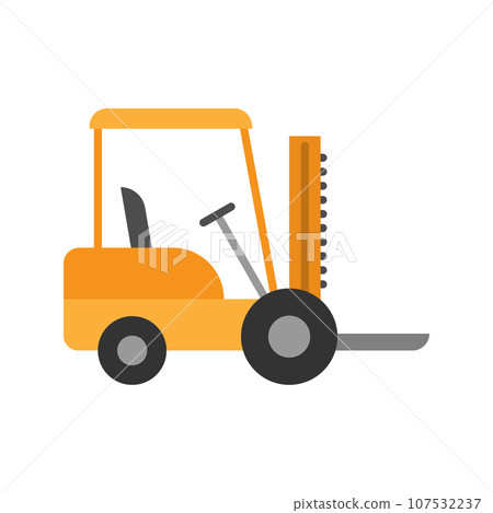 Forklift truck icon. Pictogram isolated on white background. Forklift truck icon. Pictogram isolated on white background. 107532237