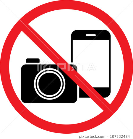 禁止拍照的警告象形圖 107532484