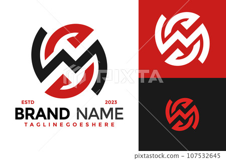 Letter N and S Monogram Logo design vector symbol icon illustration Letter N and S Monogram Logo design vector symbol icon illustration 107532645