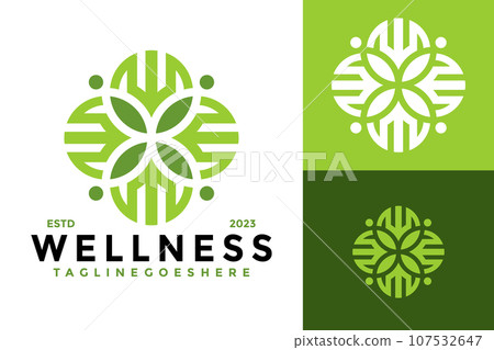 Letter W Lotus Wellness Logo design vector symbol icon illustration Letter W Lotus Wellness Logo design vector symbol icon illustration 107532647