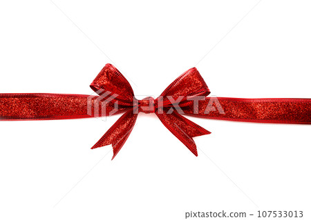 Red gift bow isolated on white background Red gift bow isolated on white background 107533013