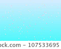 Light blue gradient illustration background with spray of cherry blossom petals 107533695