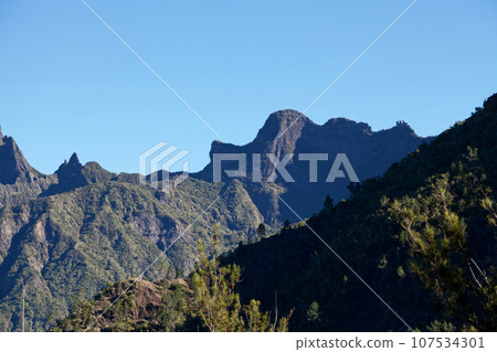 Nez de Boeuf and the three Salazes in Reunion Island 107534301