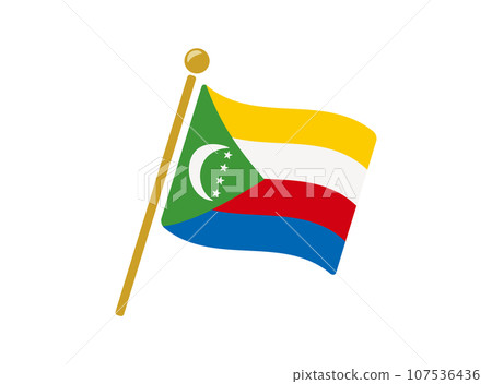 Comoros flag icon vector illustration 107536436