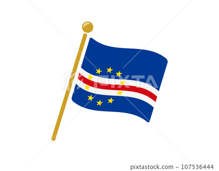 佛得角國旗圖示向量圖 107536444