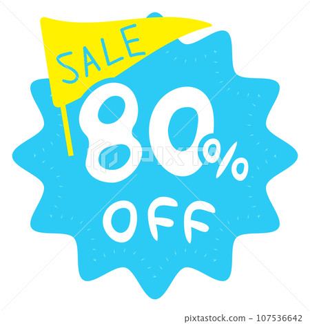 80% OFF sale icon 80% OFF sale icon 107536642