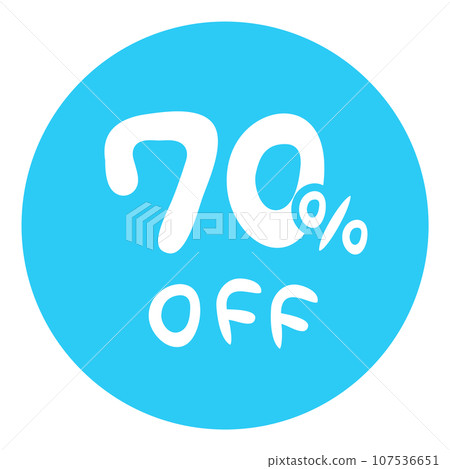 70% OFF sale icon 107536651