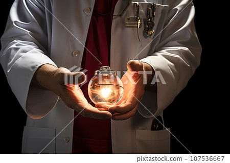 Expert Medical Care Doctor Hand Providing Compassionate Healthcare Support, Generative Ai 107536667