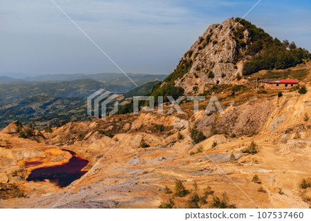 Summer Mountain Landscape with Abandoned Mine in Serbia 107537460