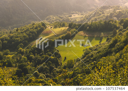 Balkan Nature Rural Summer Mountain Landscape Balkan Nature Rural Summer Mountain Landscape 107537464