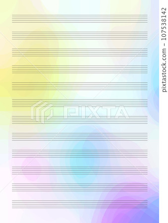 Note paper for musical notes - A4 template 107538142