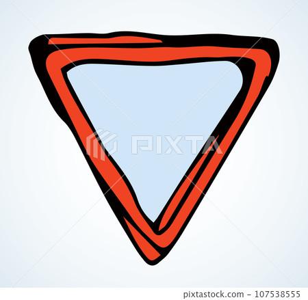 Sign road works. Vector drawing 107538555