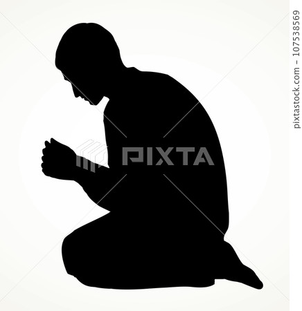 Vector image of the praying person 107538569