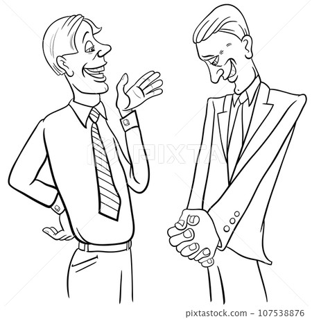 cartoon two lawyers or businessmen talking coloring page cartoon two lawyers or businessmen talking coloring page 107538876