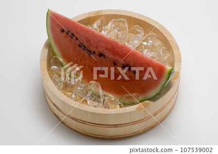 Watermelon in an ice bucket 107539002