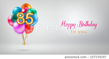 Festive birthday illustration with balloons 107539297