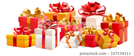 Colored gift boxes 107539311
