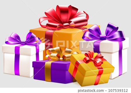 Colored gift boxes Colored gift boxes 107539312