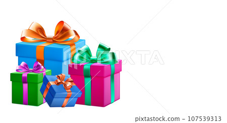 Colored gift boxes Colored gift boxes 107539313