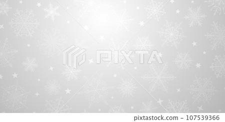 Christmas background of complex snowflakes 107539366