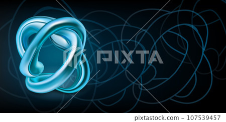 Abstract background with a figure of colored twisted knot Abstract background with a figure of colored twisted knot 107539457