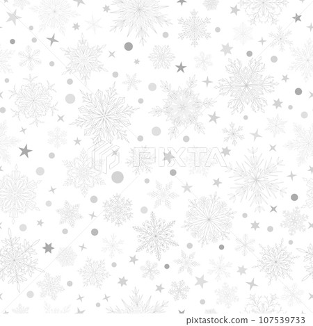 Seamless pattern with Christmas snowflakes 107539733