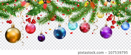 Christmas illustration with New Year symbols 107539795
