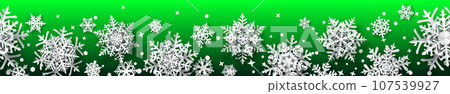 Christmas banner with paper snowflakes 107539927
