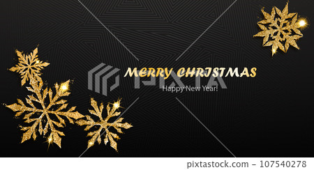 Background of shiny snowflakes 107540278