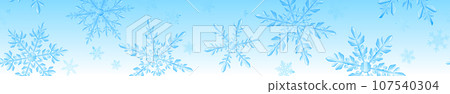 Banner of large transparent Christmas snowflakes Banner of large transparent Christmas snowflakes 107540304