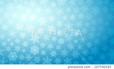 Christmas background of snowflakes 107540385