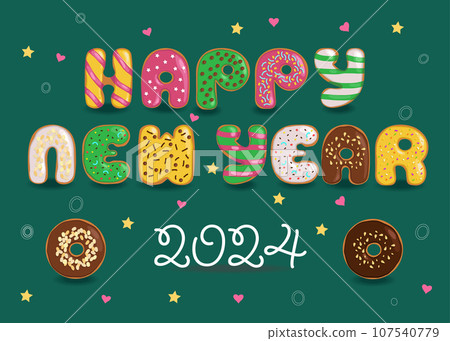 Sweets Happy New Year 2024 107540779