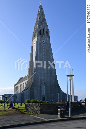 Hallgrimskirkja Lutheran Church in Reykjavik, Iceland on sunny autumn day. Hallgrimskirkja Lutheran Church in Reykjavik, Iceland on sunny autumn day. 107540822