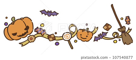 Halloween material illustration 107540877