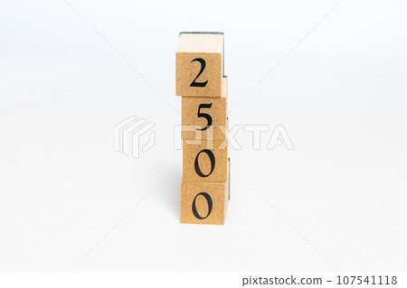 Wooden block number 2500 107541118
